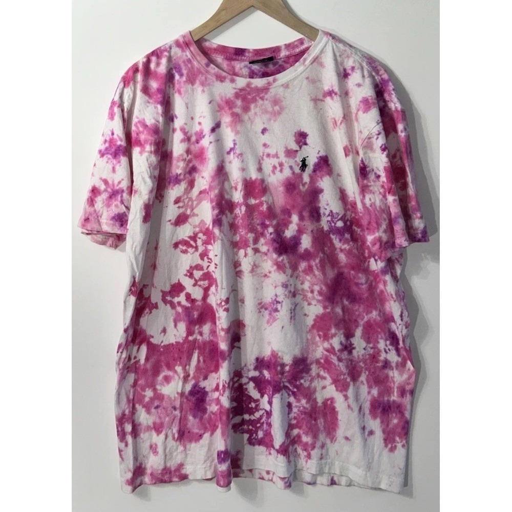 Mens Vintage Polo Ralph Lauren Tie Dye T-Shirt XL Made In Honduras